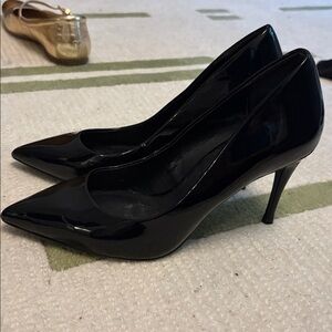 Aldo Patent Black Stiletto Pumps